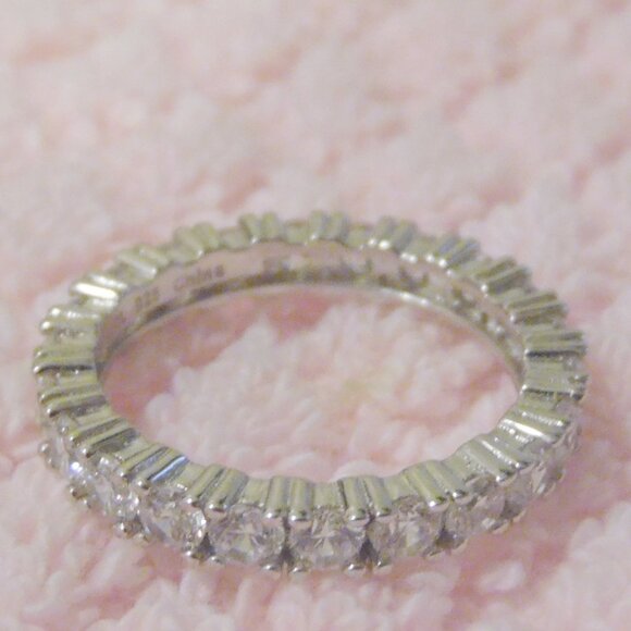 Radiance by Absolute Simulated Diamond Eternity Band Ring Size 8 - Picture 2 of 4